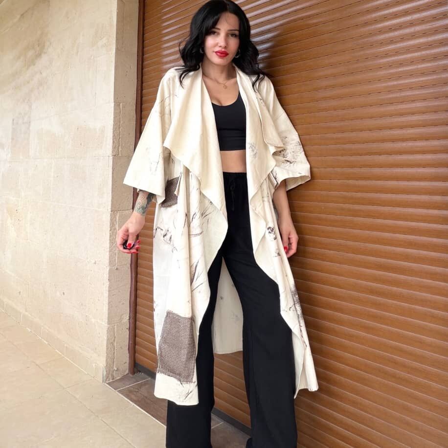 Yazlık Tasarım Trench Bej