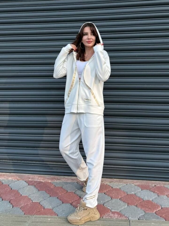 Gold Detay Ekru Takım