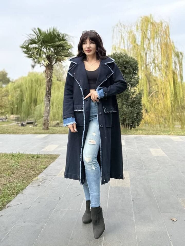 Kot Detay Şardonlu Tasarım Hırka (LACİVERT)